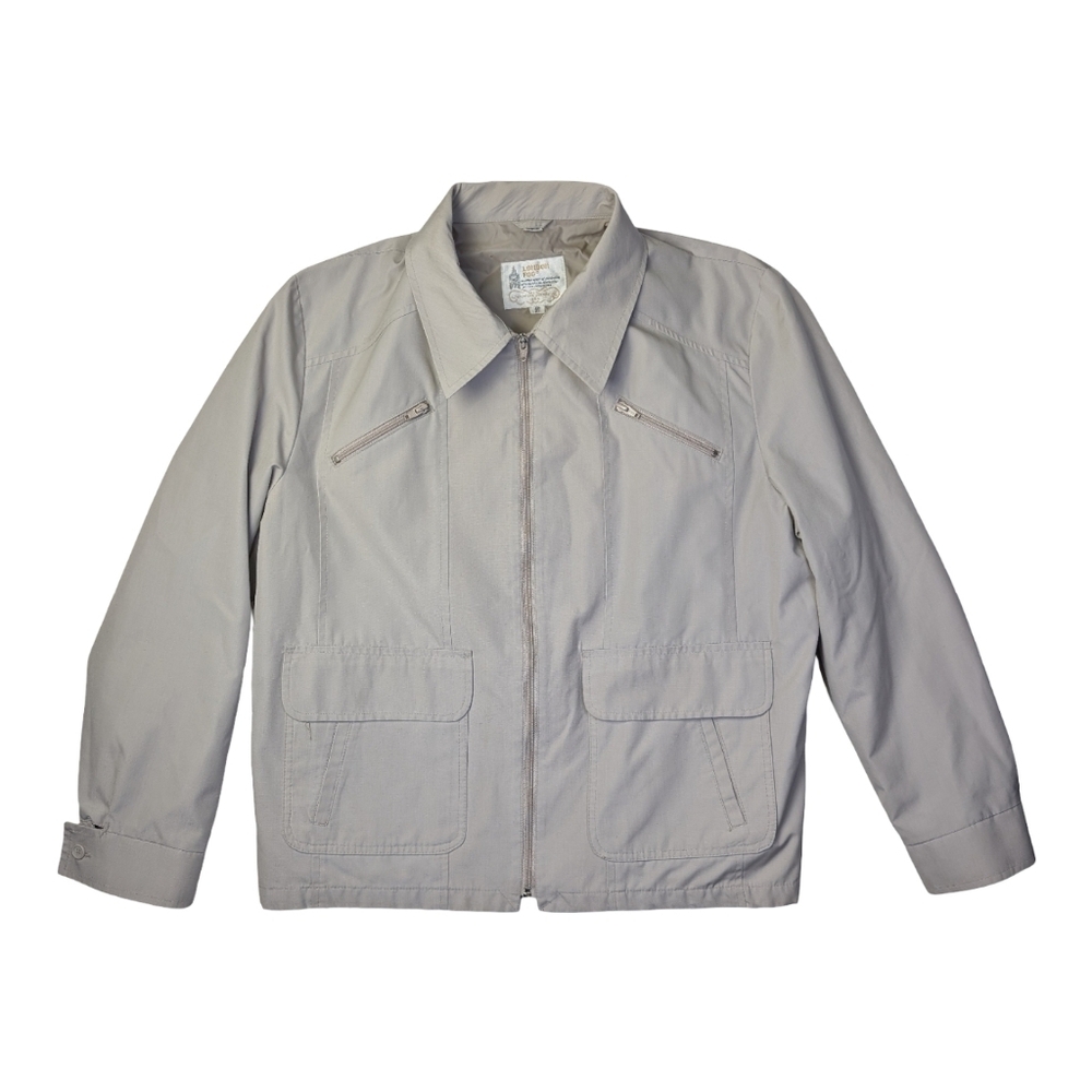 Vintage London Fog Zip-Front Jacket | Beige | Men’s XL